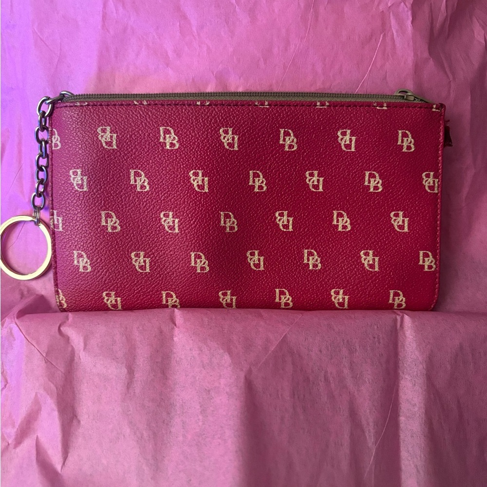 Dooney & Bourke Pink Logo Clutch